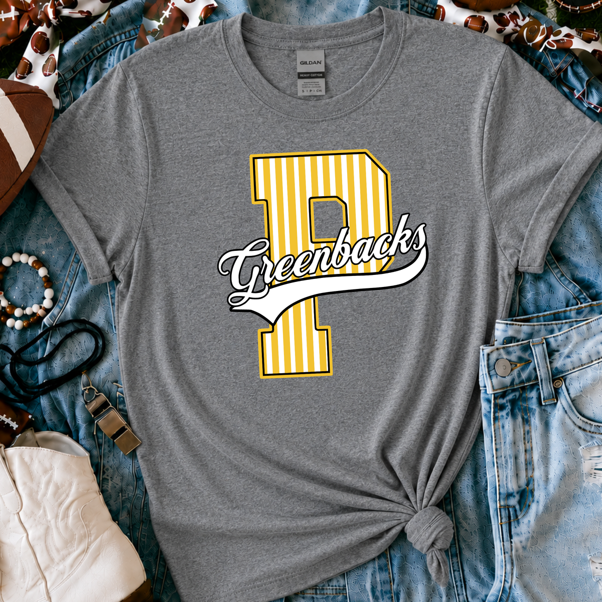 Pratt Greenbacks Vintage Script — Yellow + White + Black