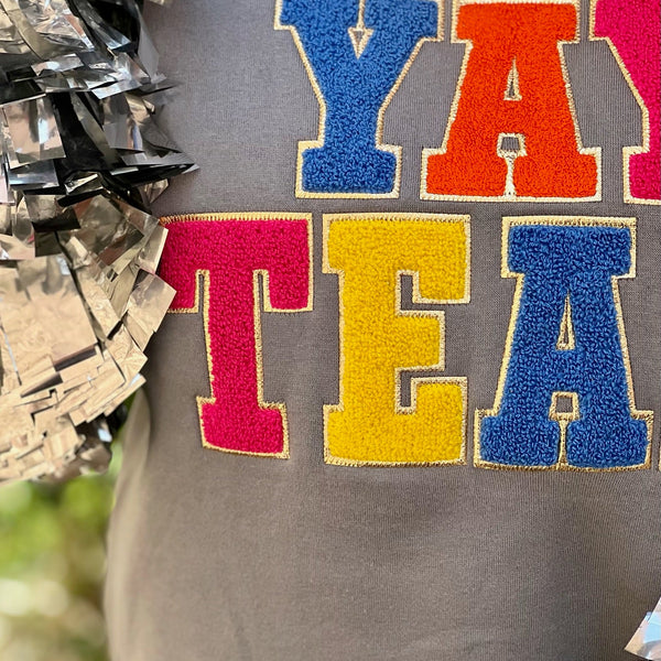 Sync Logic Yay Team Chenille Applique Sweatshirt