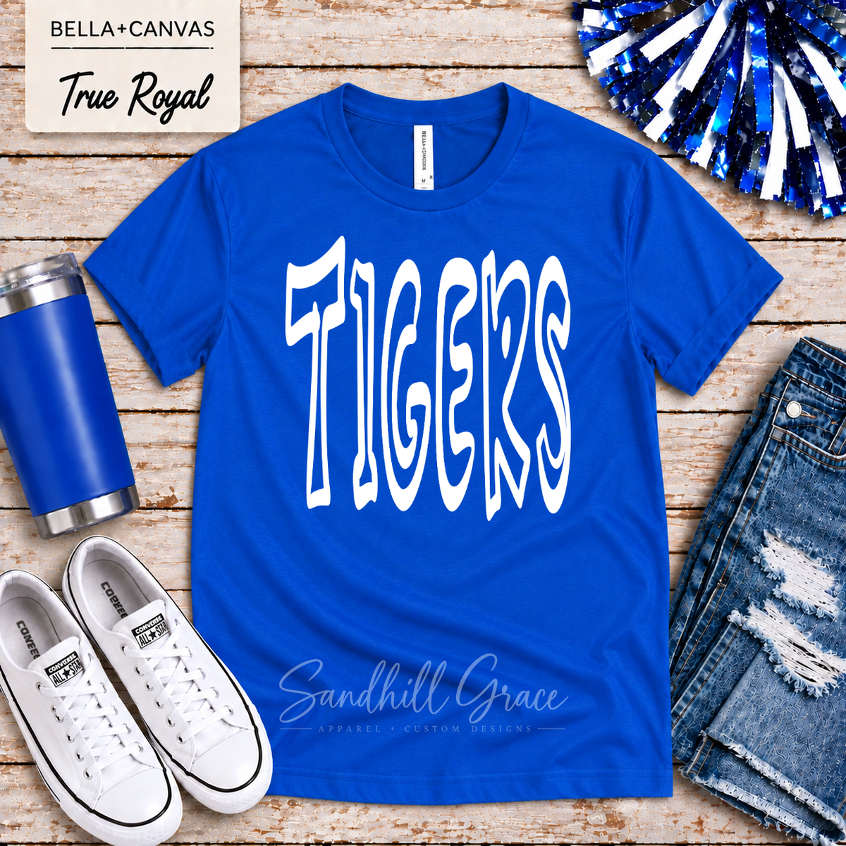 St. John Tigers - Outline Font