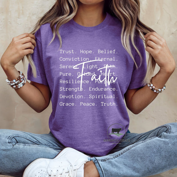 Faith Word Art - White