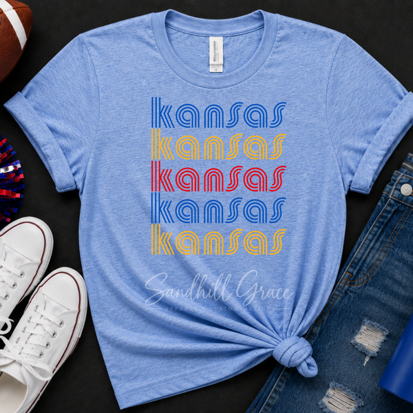 Crimson + Blue | Vintage Stacked Tee