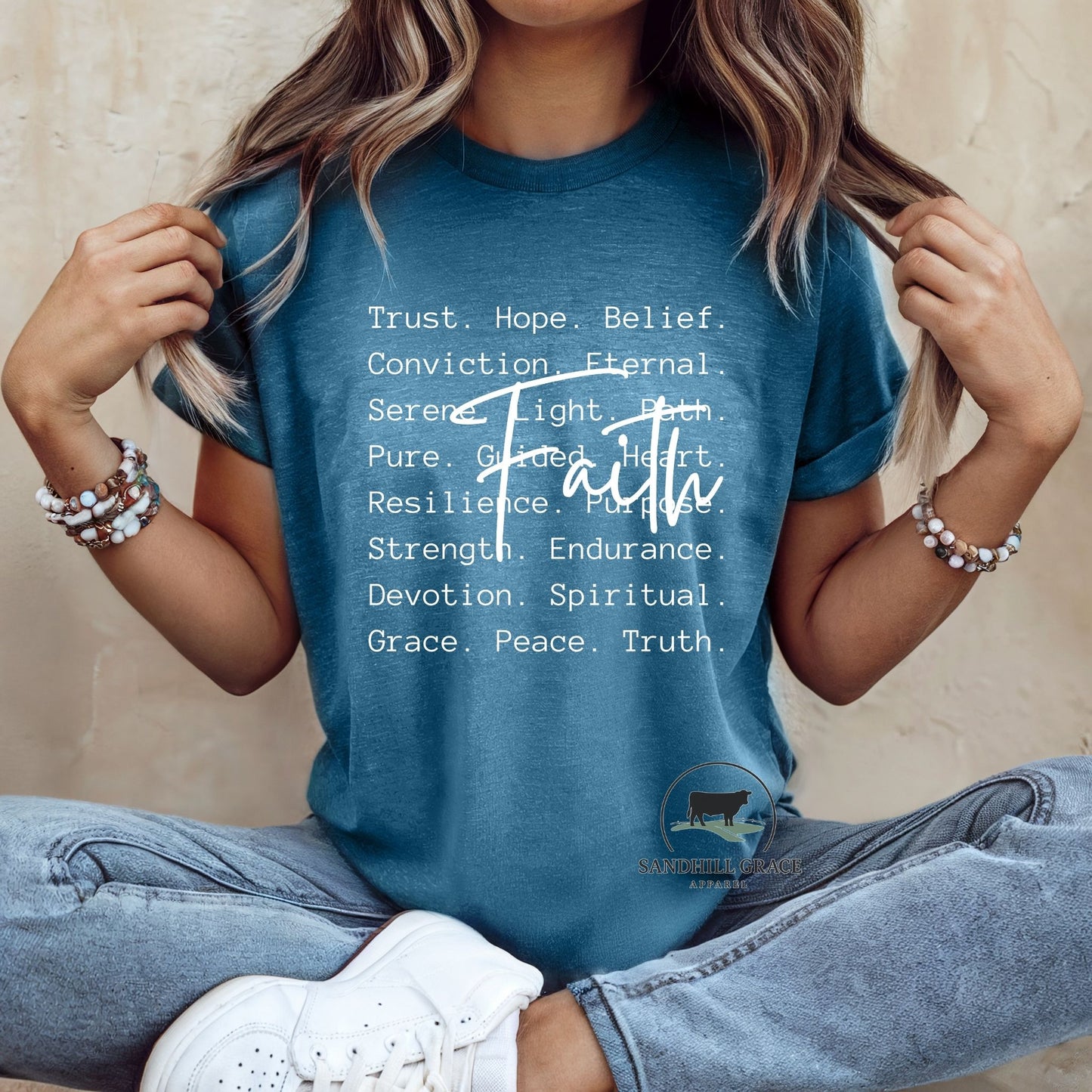 Faith Word Art - White