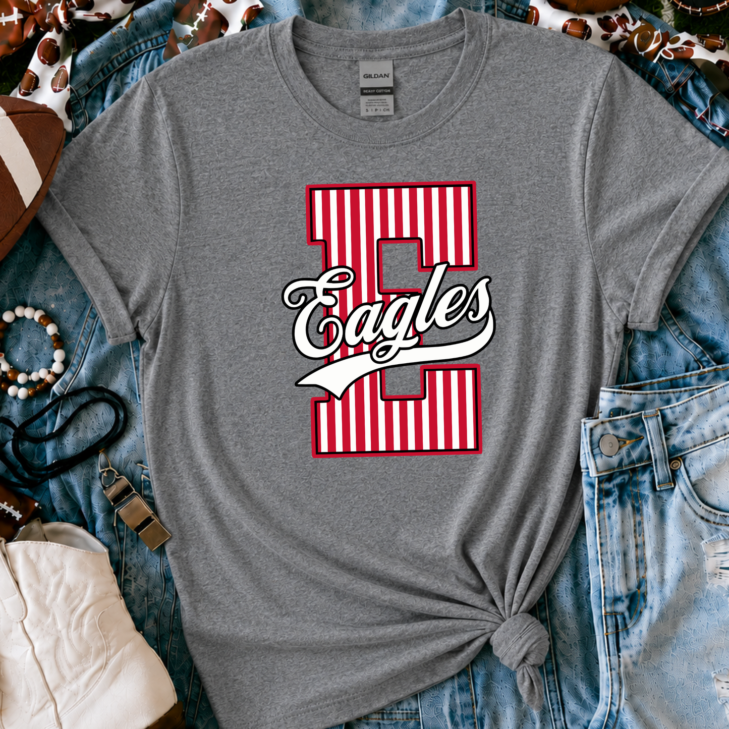 Eisenhower Eagles | Vintage Script Spirit Tee (Bella Canvas)