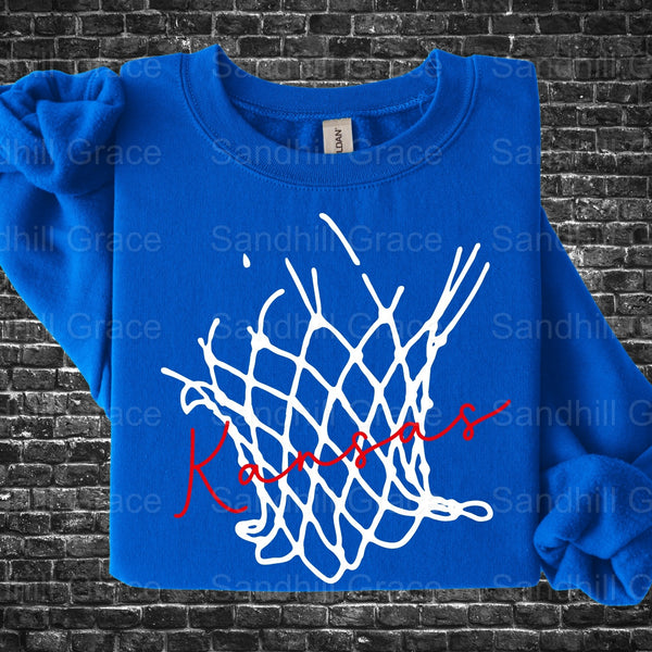Kansas Basketball Net Blue