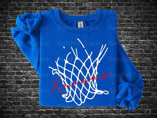 Kansas Basketball Net Blue