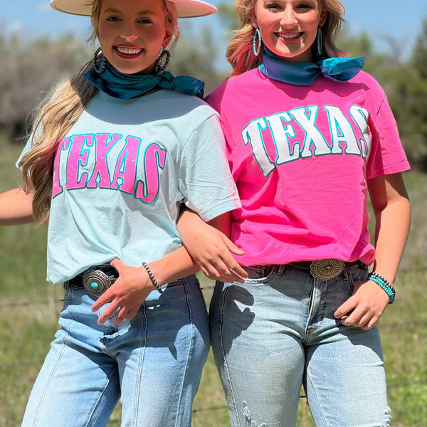 Texas in Glitter with Metallic Puff Tee