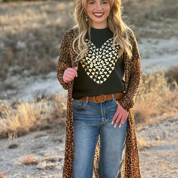 Tiny Hearts in Gold Foil Tee