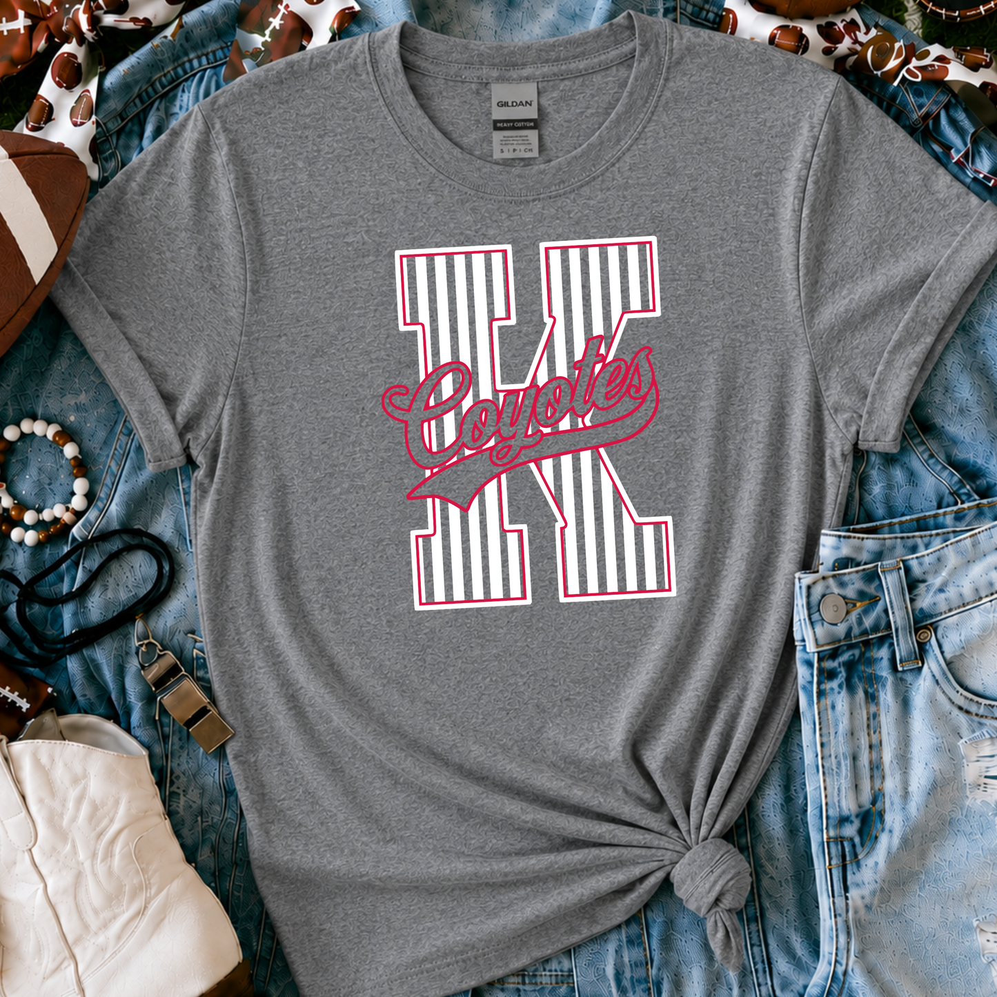 Kinsley Coyotes | Vintage Script Spirit Tee - Bella+Canvas