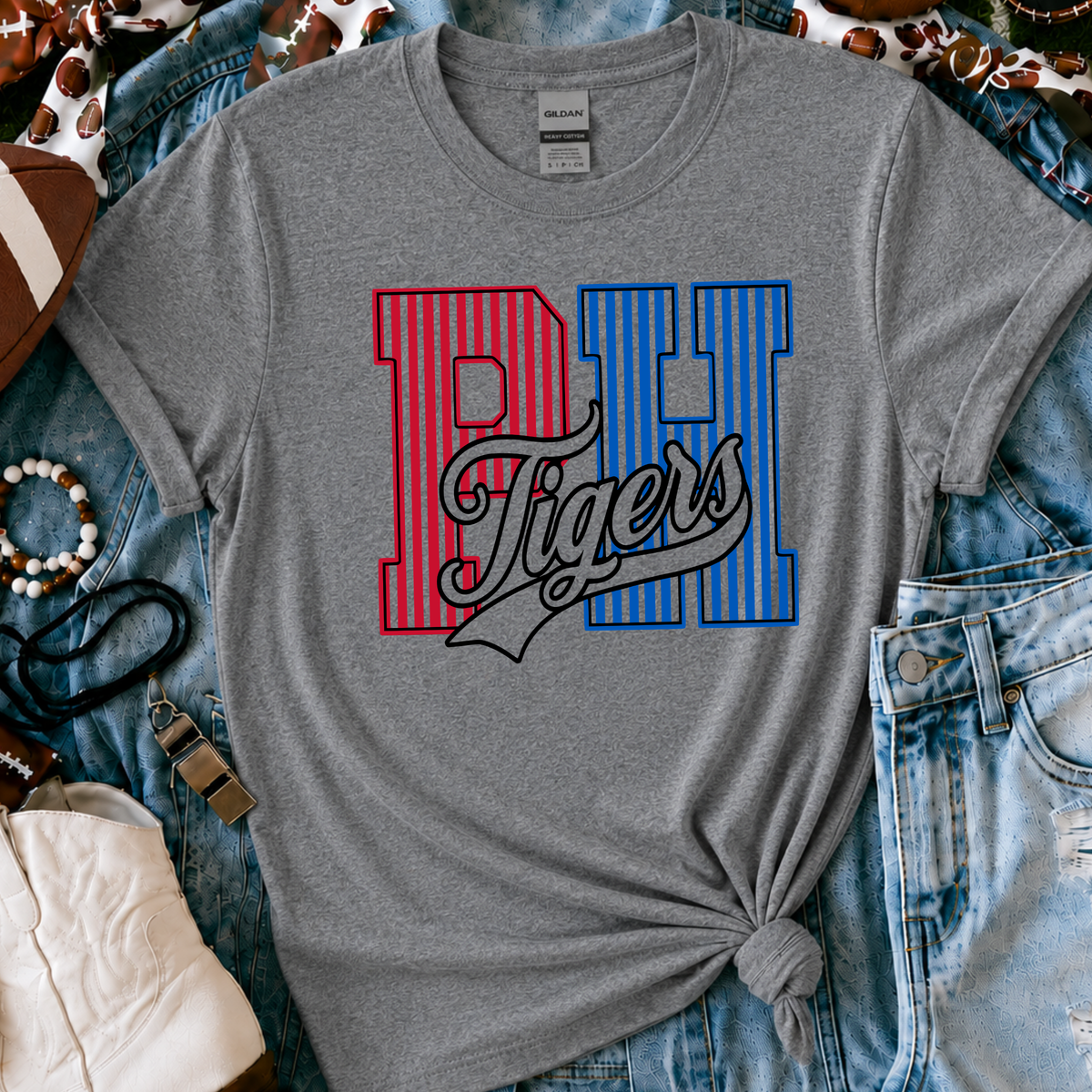 Pawnee Heights Tigers - Red/Blue/Black
