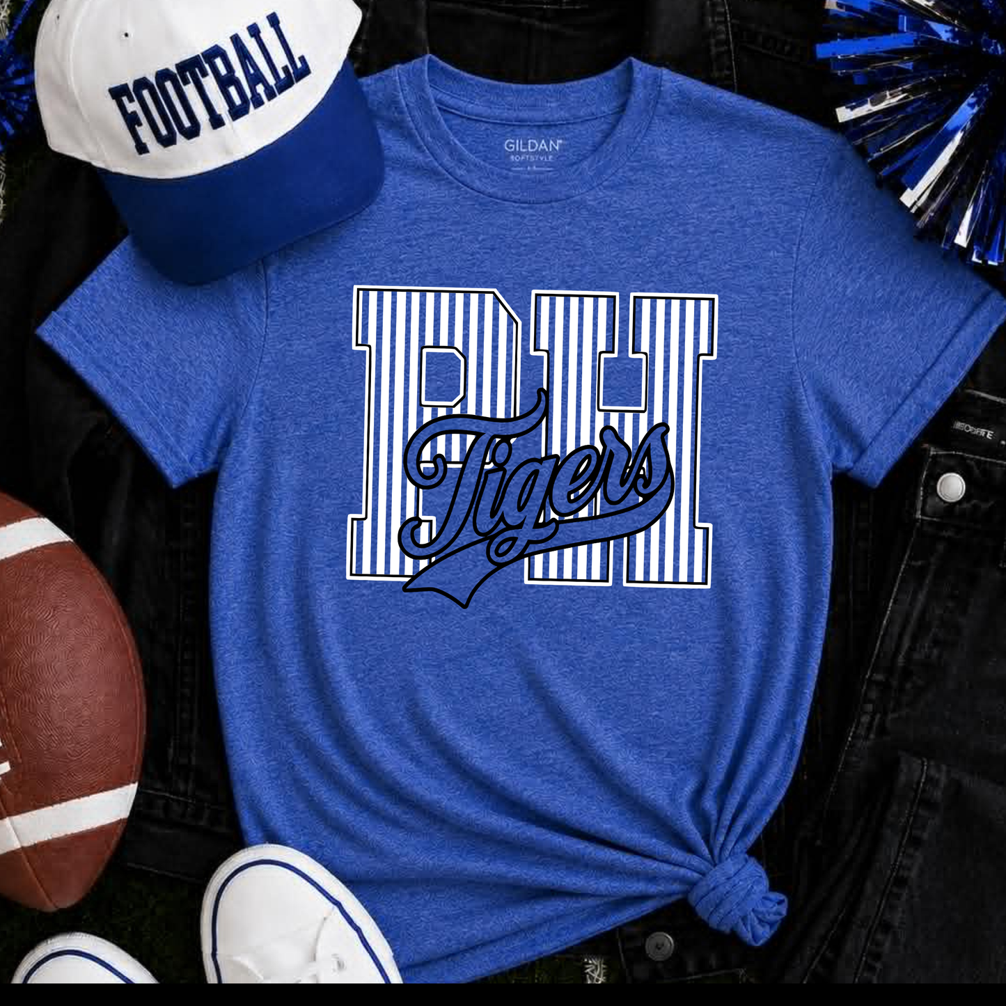 Pawnee Heights Tigers | Vintage Script Spirit Tee - Bella+Canvas
