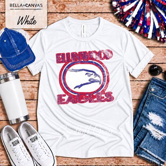 Ellinwood Eagles circle shirt mockup