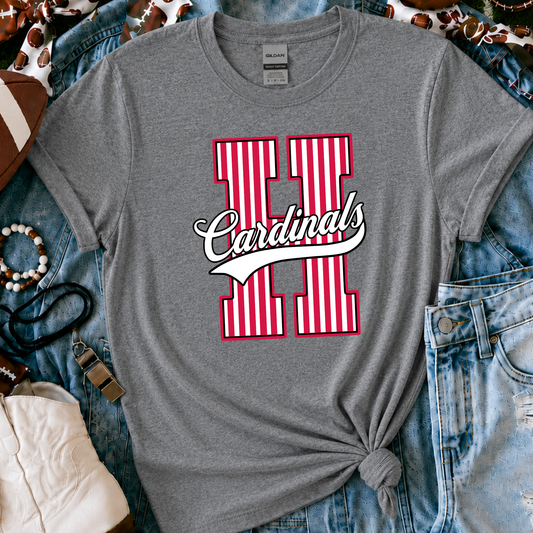 Hoisington Cardinals three color design on grey tee