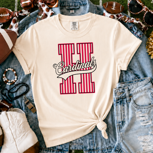 Hoisington Cardinals two color design on ivory tee