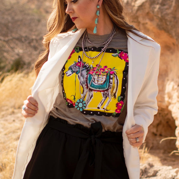 Callie Ann Stelter Hand Painted Burro